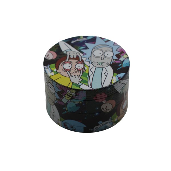 63MM GRINDER 4 PARTS ZINC ALLOY RICK AND MORTY - SMDistro